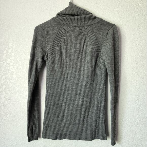 Lululemon Sweat And Savasana Sweater Heathered Medium Grey Merino Wool Cashfeel - Picture 5 of 12